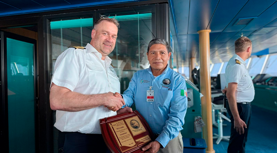 Puerto Chiapas registra arribo del buque granelero TSL Rosemary para exportación de azúcar